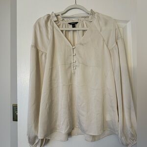Cream Blouse with Slight Gloss Look